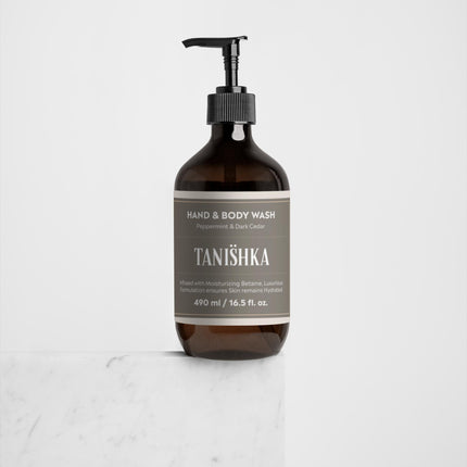 Hand & Body Wash, Peppermint & Dark Cedar